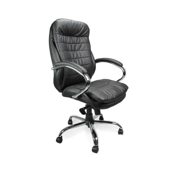 Santiago Italian Leather Office Chair - Black