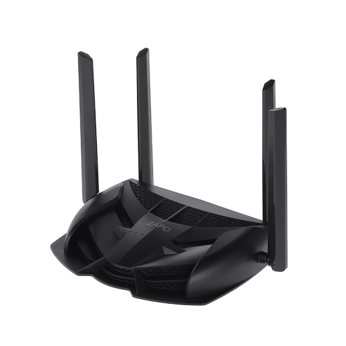 ZAPO Dual-band Wi-Fi Router AC 1200Mbps Powerful Signal 2.4G 5G Wireless Gaming Router 4 Rotate Antenna USB Files Storage Repeater