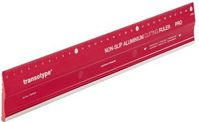 transotype Schneidelineal PRO, aus Aluminium, 600 mm mit Stahl-Schneidekante, extra breites 50 mm-Aluminium - 1 Stück (17806006)