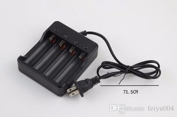 high quality black 3.7v 4 slots intelligent multi 18650 Lithium Ion Battery Charger free shipping