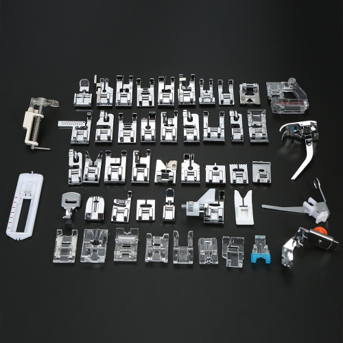 48pcs Professional Domestic Sewing Machine Presser Foot Set Hem Foot Spare Parts Accessories for Brother Singer Feiyue Janome