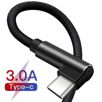 CXV 90 Degree Type C USB Cable for Huawei P20 P30 Pro Fast Charging USB C Cable For Samsung S10 S9 Xiaomi Redmi USBC Data Cable