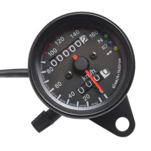 Odómetro universal del velocímetro de la motocicleta 12V medidor de la velocidad de la motocicleta de la motocicleta con el indicador del LED
