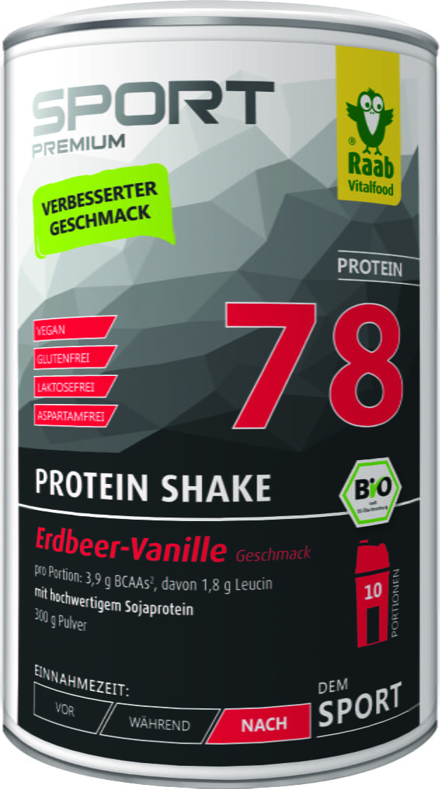 Raab Vitalfood Protein 78 Bio - Erdbeer-Vanille