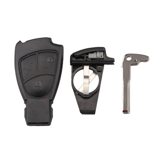 Shell remoto clave caso Fob para Mercedes Benz M S C E CL 3 botón clave cubierta con soporte de la batería y lámina dominante