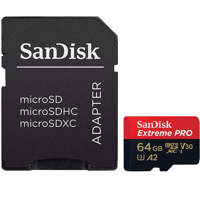 SanDisk 64 GB Extreme Pro Micro SD-Karte (SDXC) UHS-I U3 + Adapter - 170 MB / s