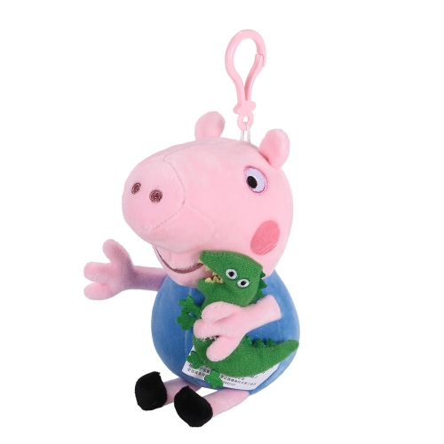 Original Brand Peppa Pig 19cm Brother George Bag Pendant Keychain Stuffed Plush Toy Family Party Christmas New Year Gift for Kids