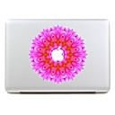 hermosa flor de la tableta y el ordenador portátil etiqueta de color brillante skinat desmontable redondo para macbook pro 15,260x270mm