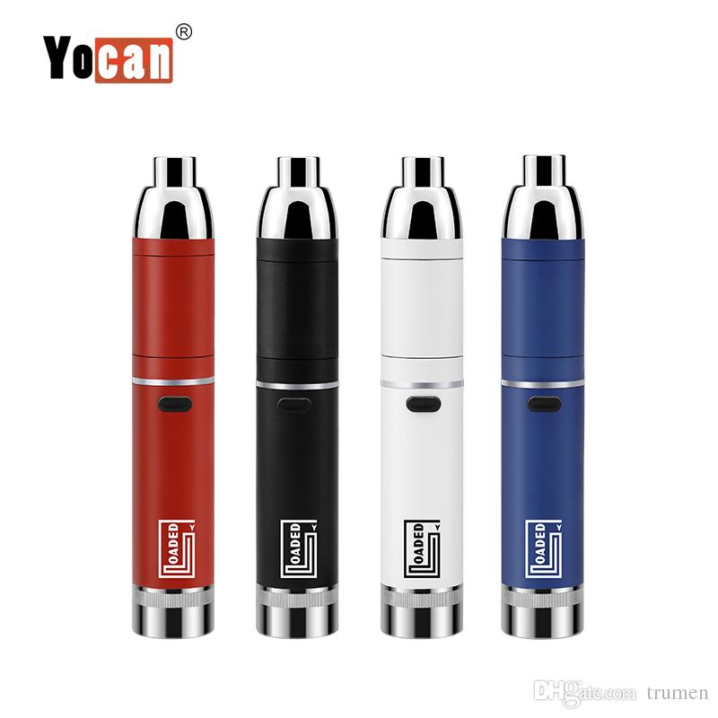 100% Authentic Yocan Loaded Starter Kits E cigs Vape Pen Built-In 1400mAh Battery Vaporizer Pen Quad Quartz Coil Dual Quartz Coil free dhl