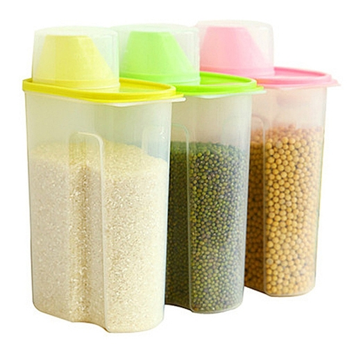 2.5L Dispenser Storage Box Holder Lid Foods Rice Pasta Container Hot