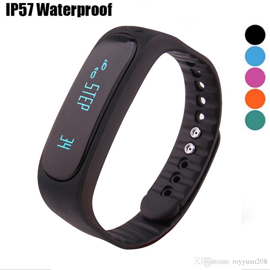 New Smart Bracelet E02 IP57 Waterproof Fitness Sleep Anti-Lost Sports Smartband PK MI band Smart Wristband For Android IOS Phone