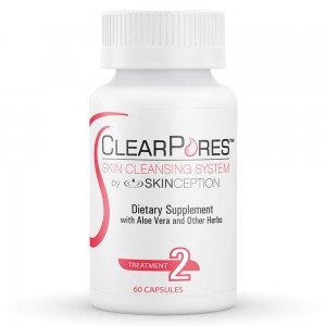ClearPores Capsules - Skincare Capsules with Aloe Vera for Acneic Blemished Skin - 60 Capsules