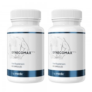 Maxmedix GynecoMAX - Natural Man Boob Pills - 2 Pack - Aids Enlarged Breasts In Men - Premium Natural Formula With Zinc  An Advanced Enzyme Blend