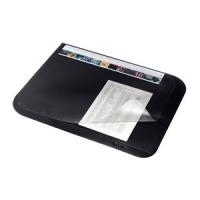 LEITZ Schreibunterlage Soft-Touch, 650 x 500 mm, schwarz aus PVC, Rückseite aus rutschfestem Kunststoff (5312-00-95)