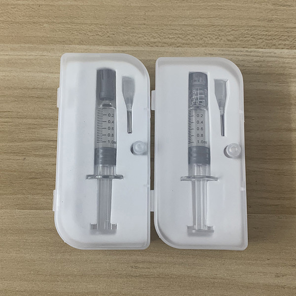 Retail Box Packaging 1.0ml Glass Syringe Disposable Vaporizer Luer Lock & Luer Head Injection Oil Vaporizerwith Syringes Needles