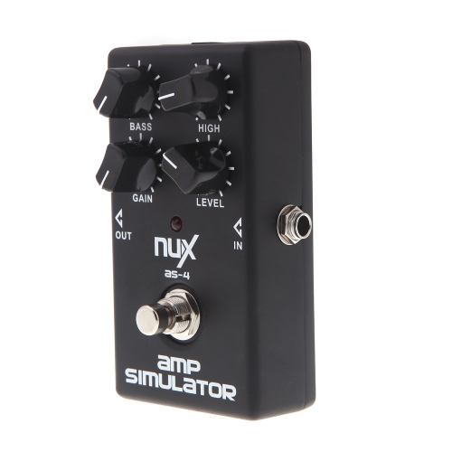 NUX AS-4 Simulateur d'amplificateur de Guitare électrique Pédale Effet True Bypass Noir