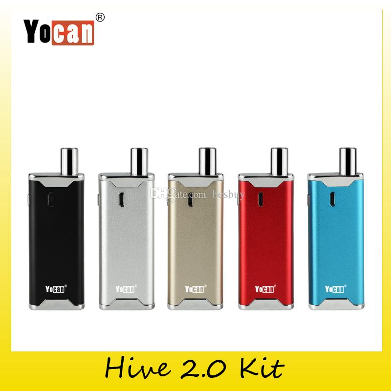 Authentic Yocan Hive 2.0 Kit with 650mAh Battery Vaporizer Box Mod For Original Juice & Concentrate Atomizers Tank 100% Genuine 2204051