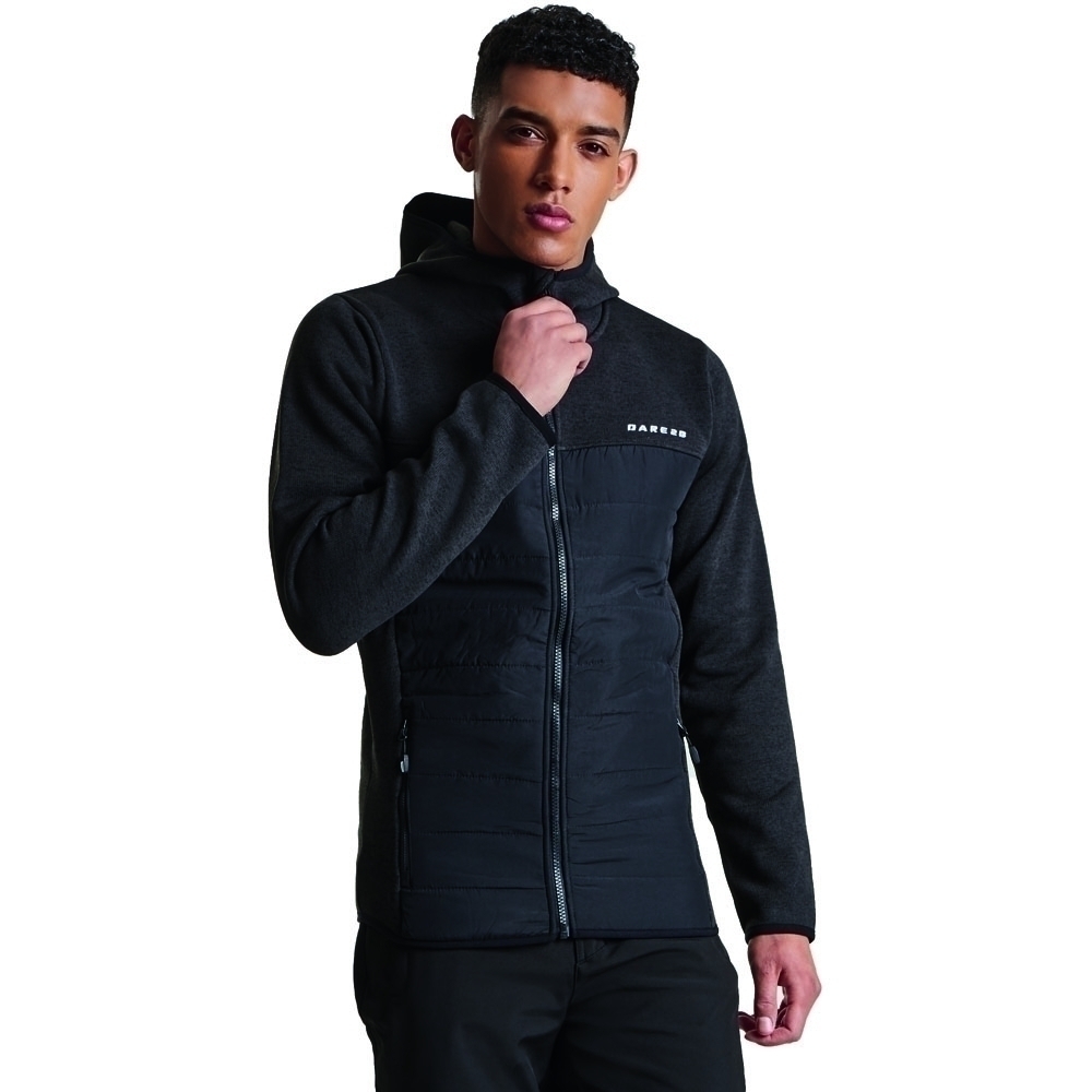 Dare 2b Mens Coalition Full Zip Knit Effect Quilted Jacket L - Chest 42' (107cm)