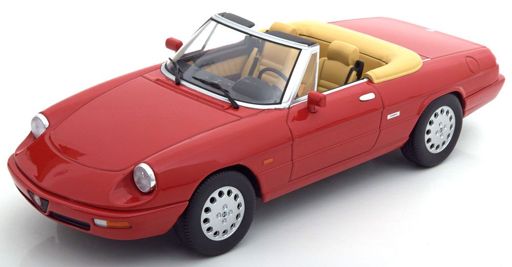 Alfa Romeo Spider 4 (1990) in Red (1:18 scale by KK Scale Models DC180181)