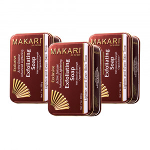 Jabon Makari Exclusive - Ilumina Y Exfolia La Piel - 3 Packs Ahorra 10%