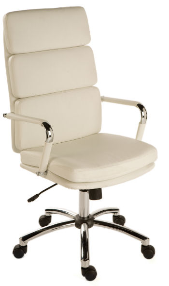 Deco White Retro Style Office Chair