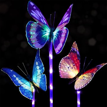 ARILUX® 3pcs Solar Multi-color Fiber Optic Butterfly LED