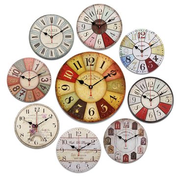 Vintage  Wooden Digital Wall Clock