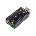 USB 2.0 Adaptateur / distributeur / Commutateur, USB 2.0 à 3.5mm Audio Adaptateur / distributeur / Commutateur Mâle - Femelle Acier nickelé 480 Mbps