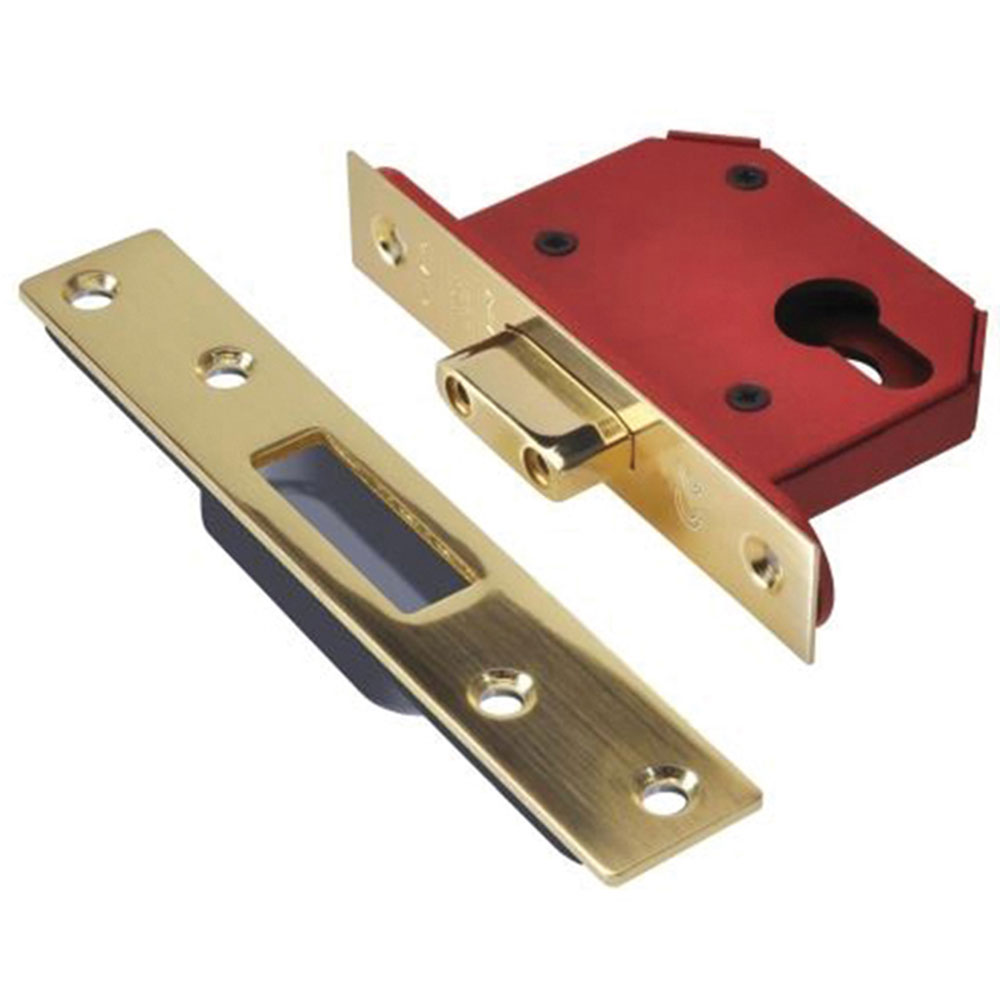 Union StrongBOLT 21EU EUS-PB-3.0 3in 81mm Euro Deadlock Brass