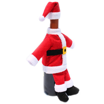 Christmas Decoration Red Wine Bottle Covers Holder Clothes