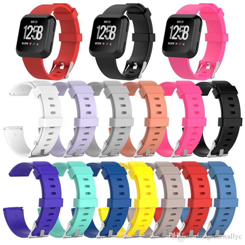 Soft Silicone Replacement Watch Bands Wristband Bracelet Band Wearable Belt Strap For Fitbit Versa Smart Watchbands