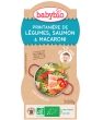 Bol Menu du jour Printanière de Légumes Saumon Macaronis dès 12 mois 2 x Babybio