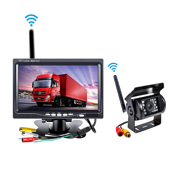7-Zoll-Wireless-R¨¹ckfahrkamera-R¨¹ckfahrkamera-Nachtsicht-Kamera-HD-TFT-LCD-Fahrzeug-Hintere Ansicht-Monitor + Wasserdicht