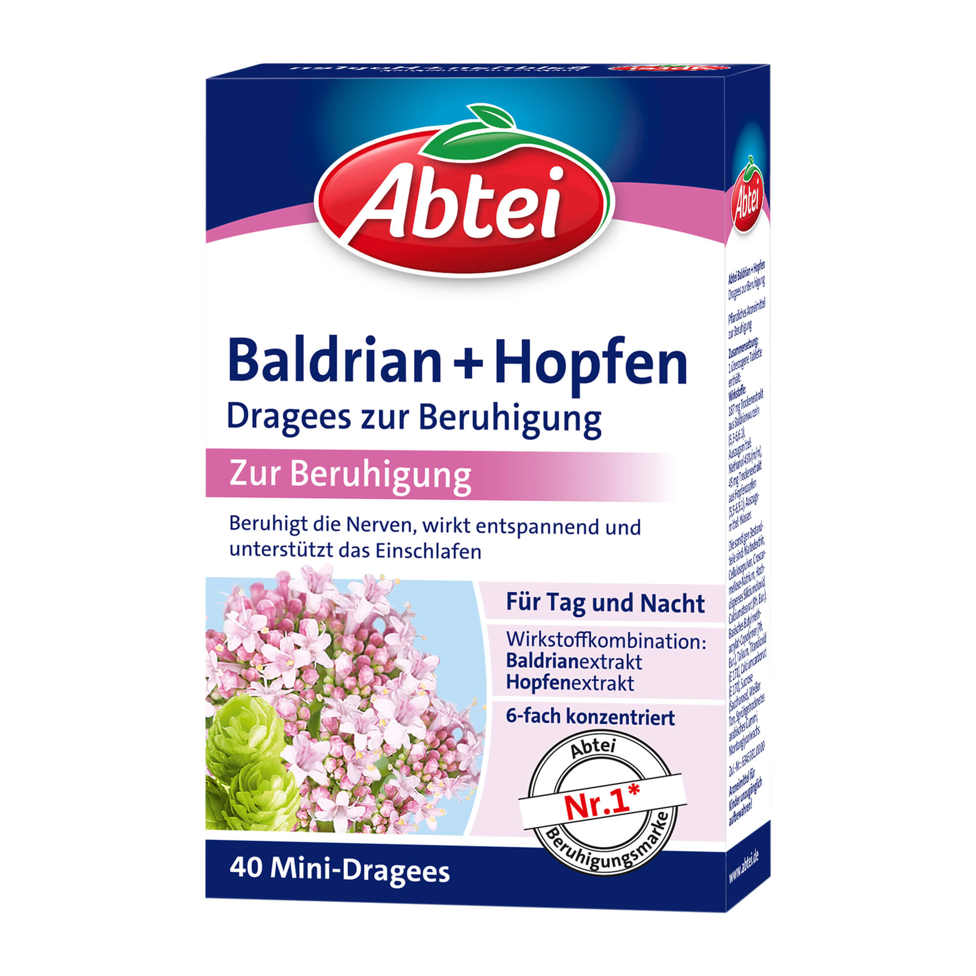 Abtei Baldrian + Hopfen Dragees zur Beruhigung