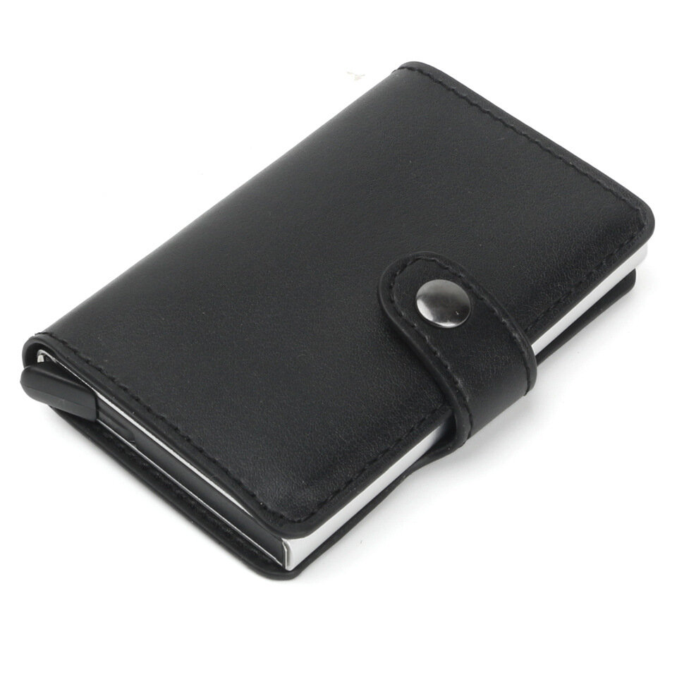 RFID Portable Anti-Entgasung Visitenkartenhalter Einfache Brieftasche Leder Visitenkartenetui ID Kreditkarte Aufbewahrun