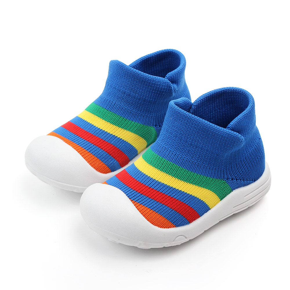 Toddler Boy / Girl Stylish Rainbow Decor Knitted Athletic Shoes