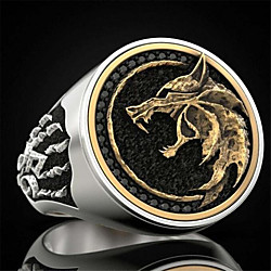 Band Ring Vintage Style Champagne Silver Copper Wolf Head Fashion 1pc 9 10 11 12 / Men's Lightinthebox