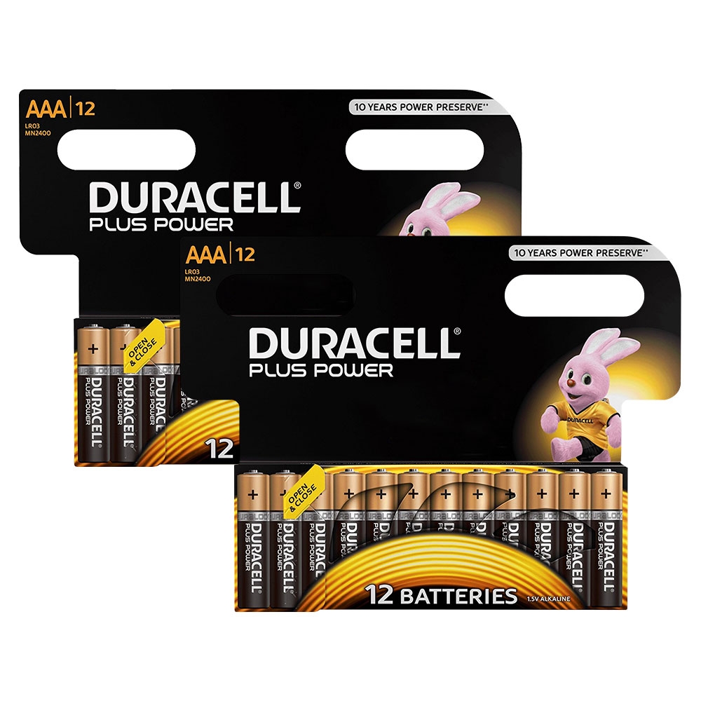 Duracell Plus Power AAA LR03 MN2400 - Extra Value 24 Pack