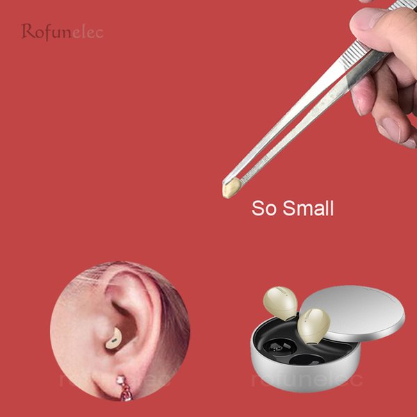 Wireless Bluetooth Earphones Small Earbuds Invisible Mini Hidden Sleeping Sports Earpiece with Microphone Charging Case Headphones Handsfree From Mobilephone