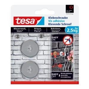 TESA 77903-00000 - Universal hook - Grau - Klebestreifen - Mauerziegel - Innen & Außen - Sichtverpackung (77903-00000-00)