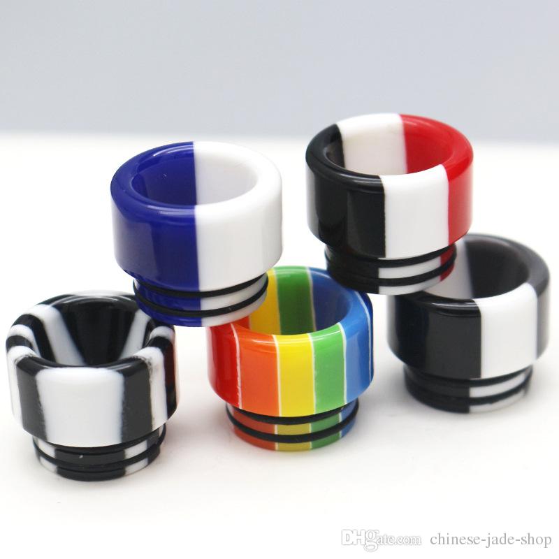 Rainbow Zebra Resin 810 510 528 Drip Tip for TFV12 prince TFV8 & Big Baby tank individual package 30pcs/lot