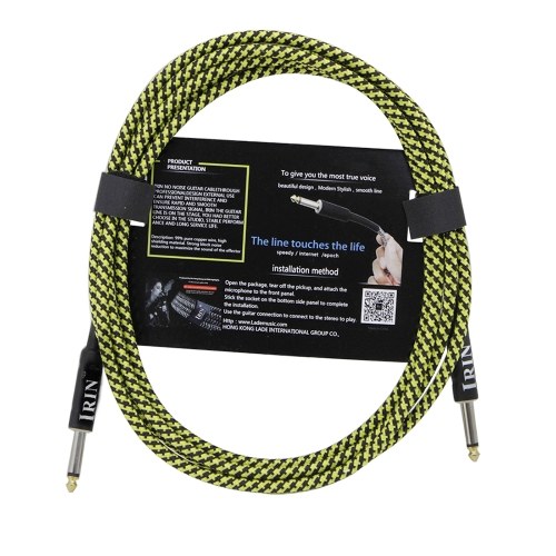 Câble pour guitare électrique Câble pour instrument de musique Câble audio 1/4 à 1/4 pouce TS, 3 mètres