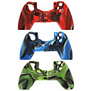 3pcs Protective Silicone Skin Camouflage Case for PS4 Controller