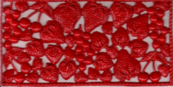 Wachsornamente-Erdbeeren, Kirsche ca.160x80mm