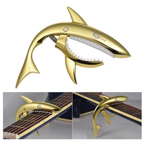 Clip-on Shark Gitarre Capo Clamp Zink-Legierung Silicon Pad für akustische E-Gitarren Bass Ukulele