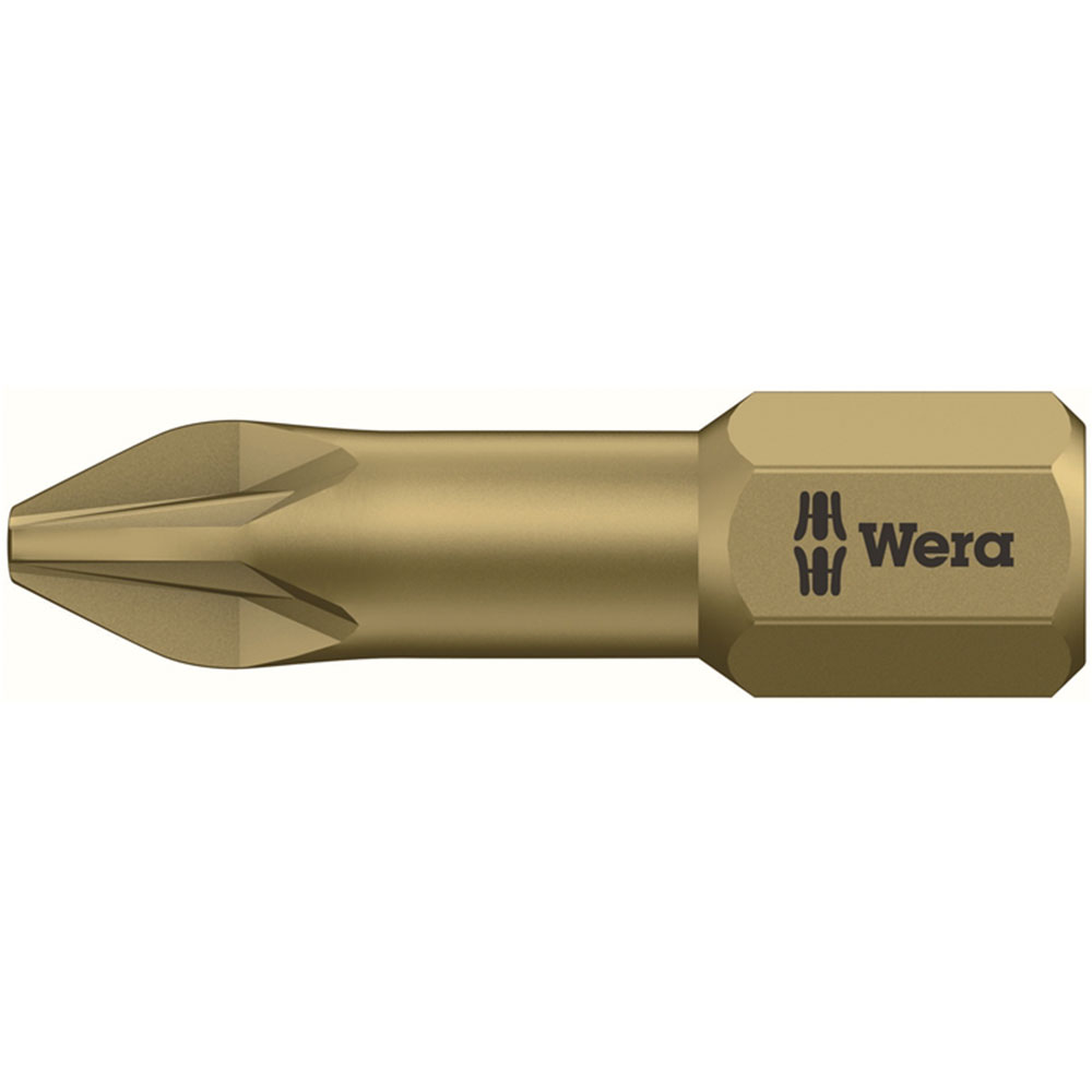 Wera 8511 TH Phillips PH1 Torsion Extra Hard Bits 25mm Pack 10