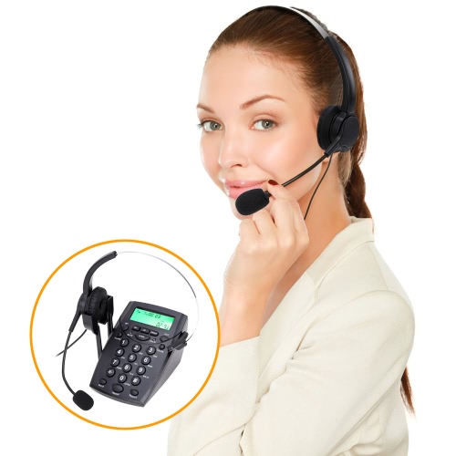HT500 Casque Téléphone Bureau Téléphone Casques Casque mains libres Call Center Noise Cancellation monaural avec rétro-éclairage