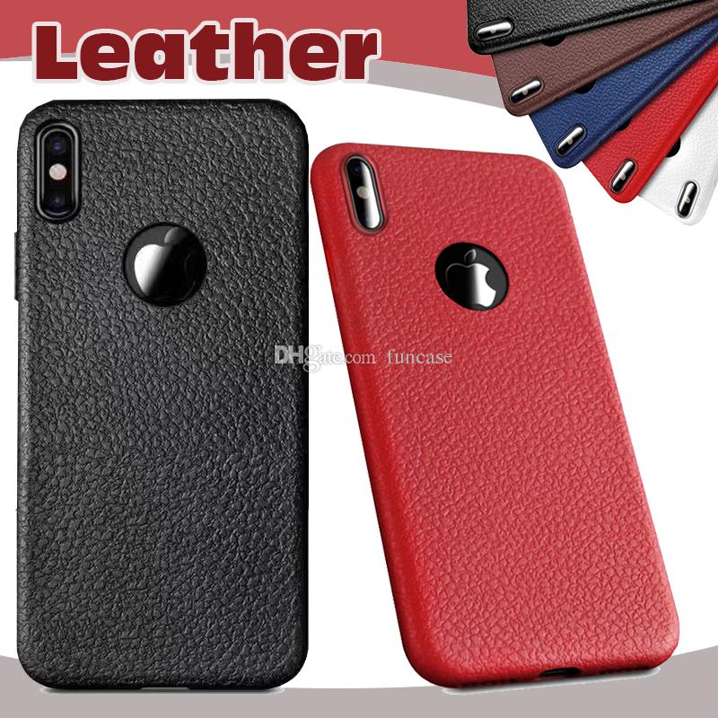Litchi Leather Case Pattern Soft TPU Ultra Slim Shockproof Protective Cover For iPhone XS Max XR X 8 7 Plus 6 6S Samsung Galaxy S9 S8 Note 9