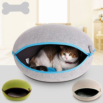 Doglemi Egg Shape Pet Cat Bed Washable Dismountable House Cage For Small Pet Dog