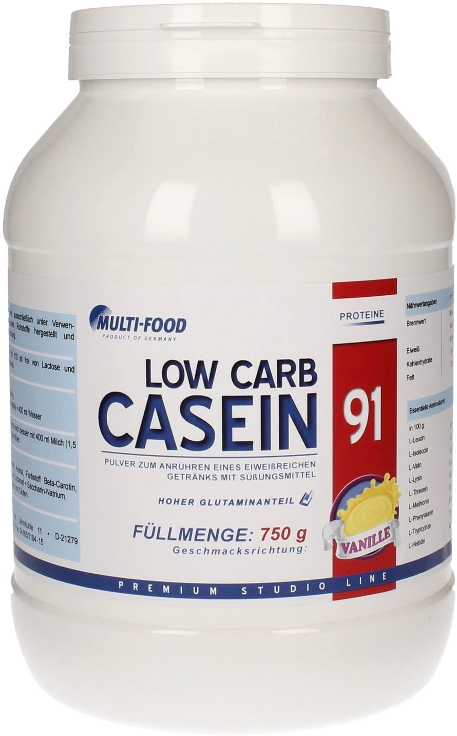 Multi-Food LOW CARB CASEIN 91, 750g Dose - Vanille